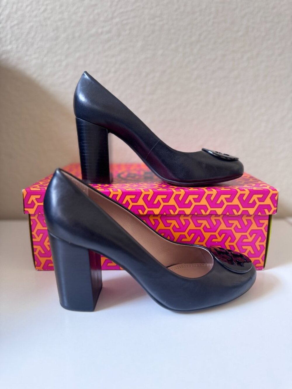 Tory Burch Mestico Heels Women's Size 7 Black 85mm Style 30441